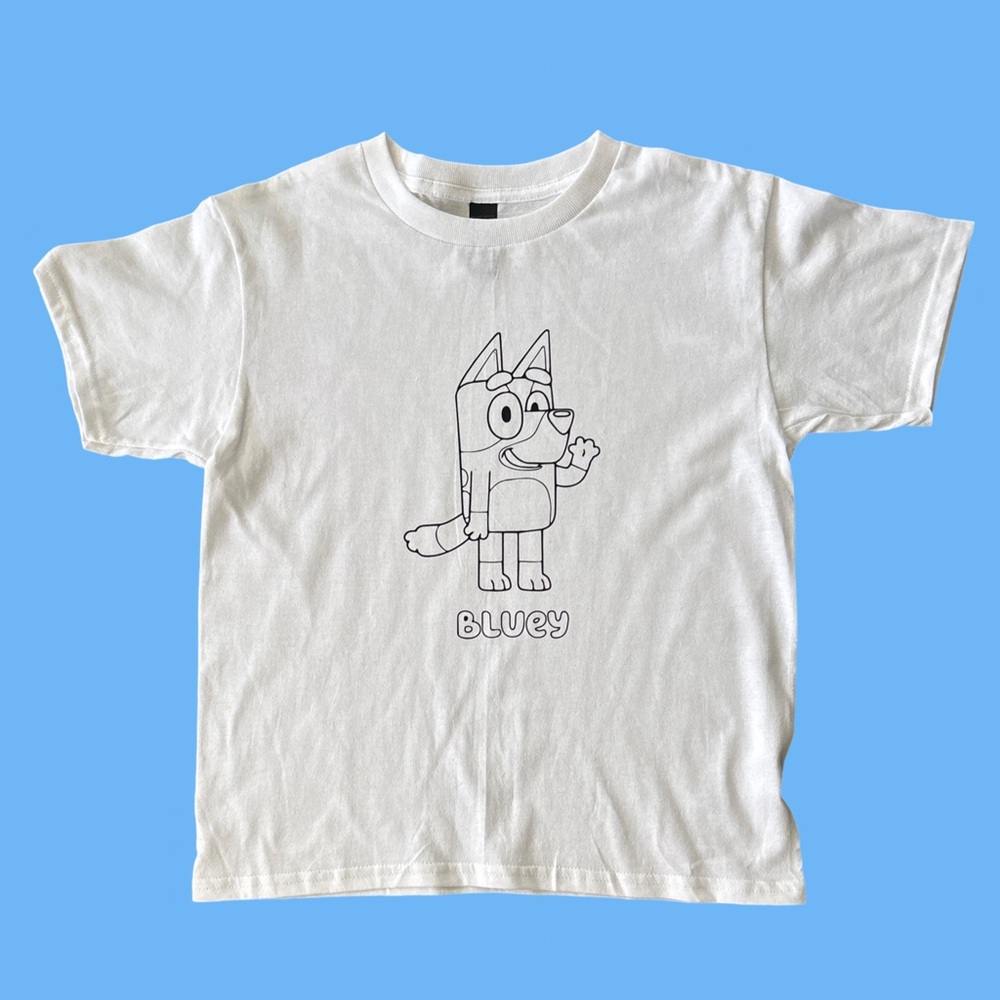 Color your own bluey tshirt